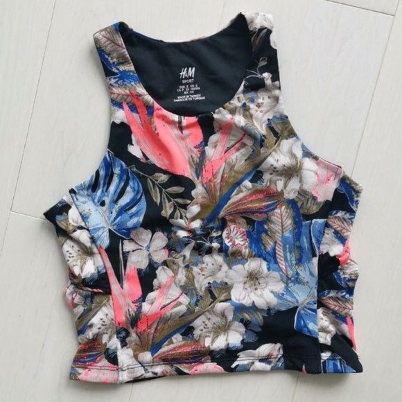 H&M Sports bralette crop tank top open back - Picture 1 of 3